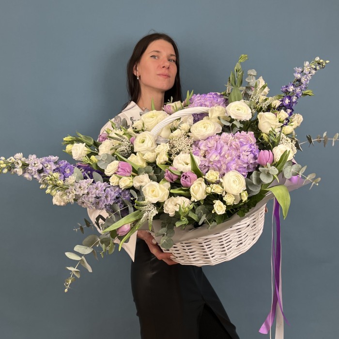 Авторская корзина Цветочный рай